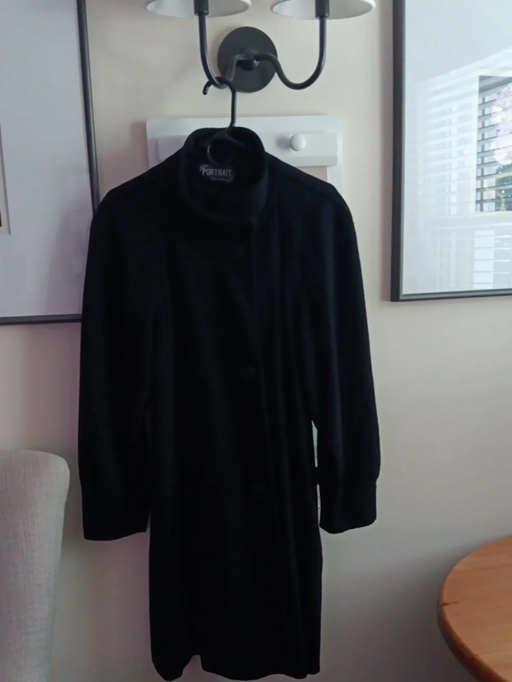PORTRAIT Women’s Black Long Wool Coat